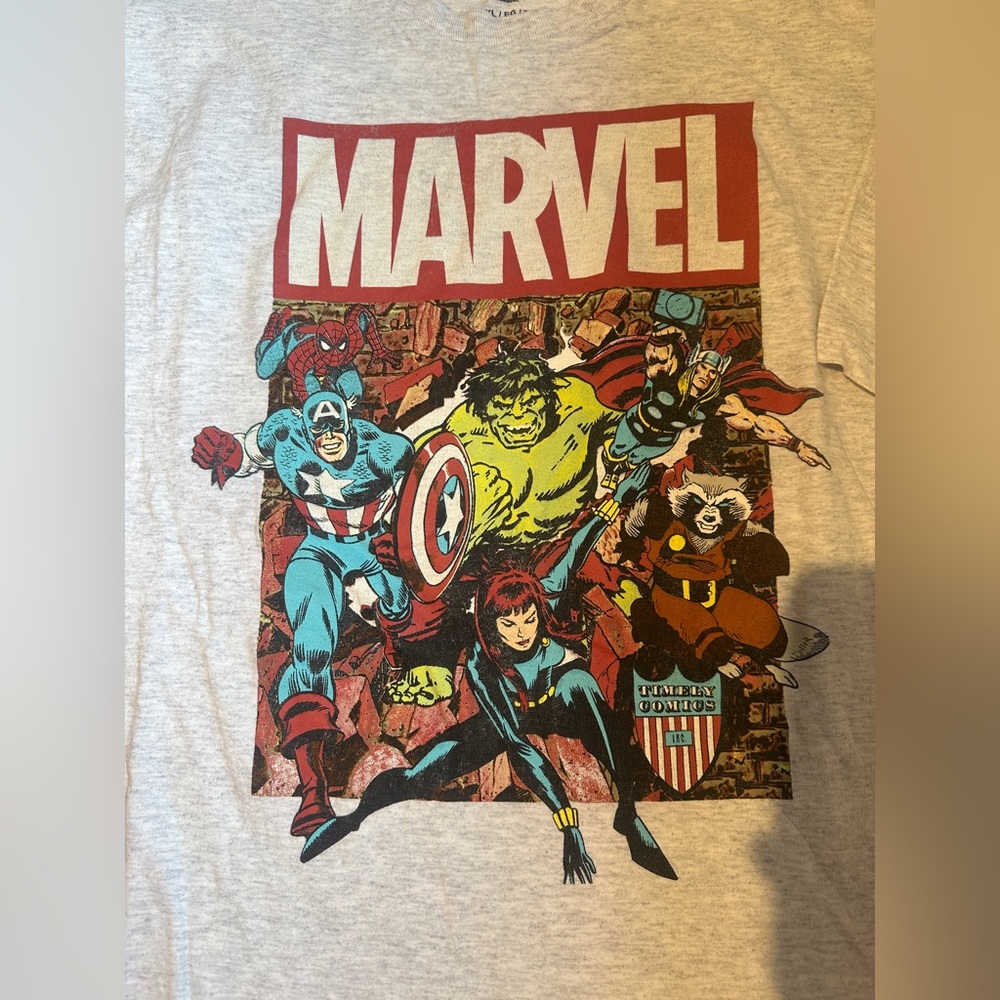 Marvel Beige Cotton Blend T-Shirt